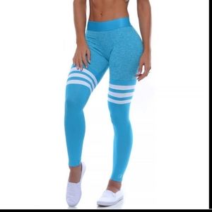 Bombshell Sportswear Blue and White Leggings